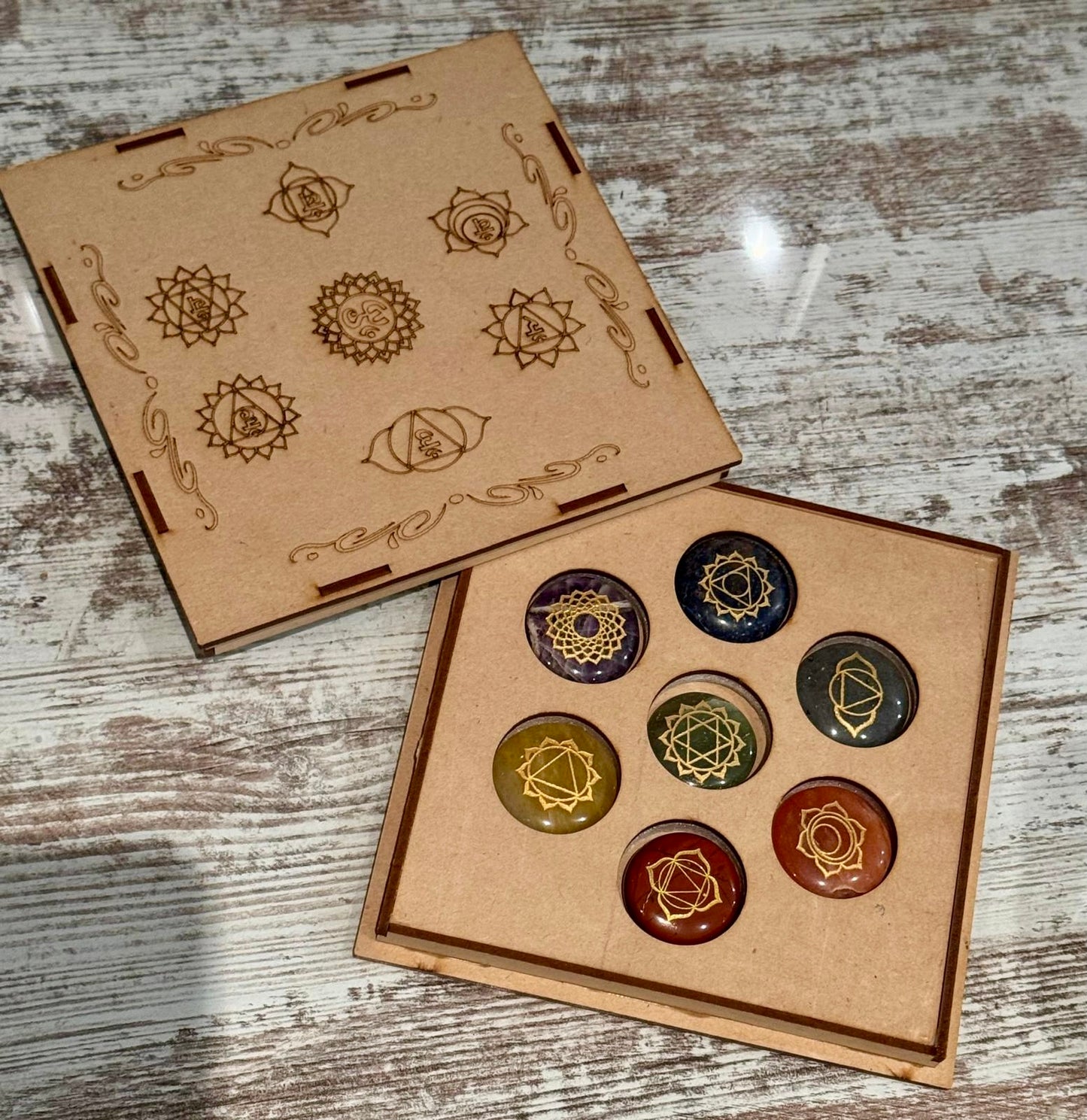 Set Energético de Chakras con Símbolos