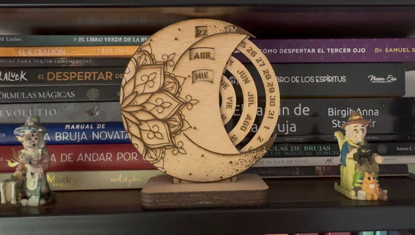 Calendario Perpetuo de Madera – Ritual diario de conexión