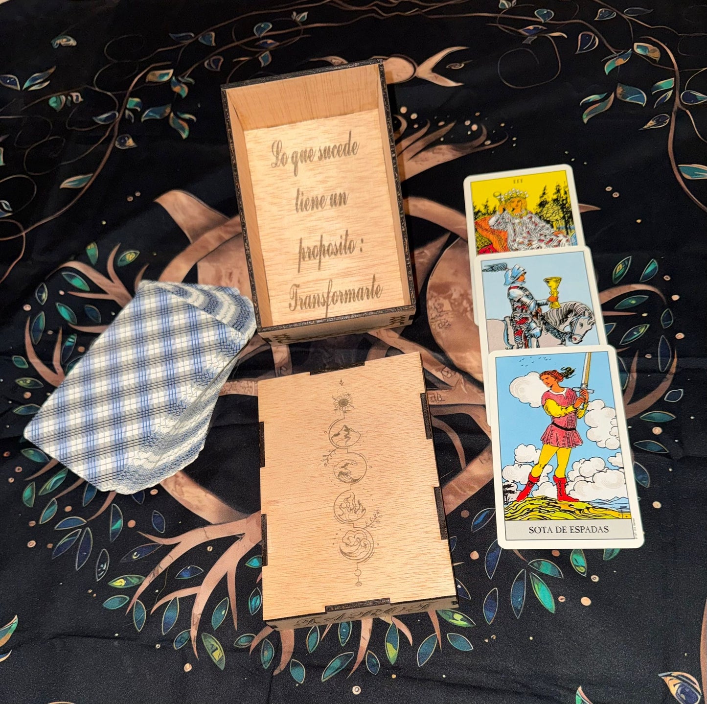 CAJA PARA CARTA TAROT ELEMENTOS