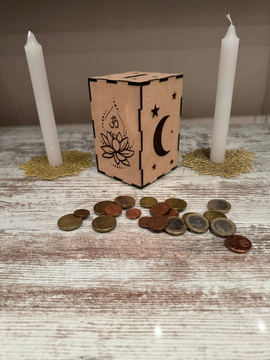 Hucha Ritual Om, Flor de Loto y Luna – Energía y Manifestación