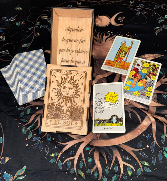 CAJA PARA CARTAS TAROT SOL