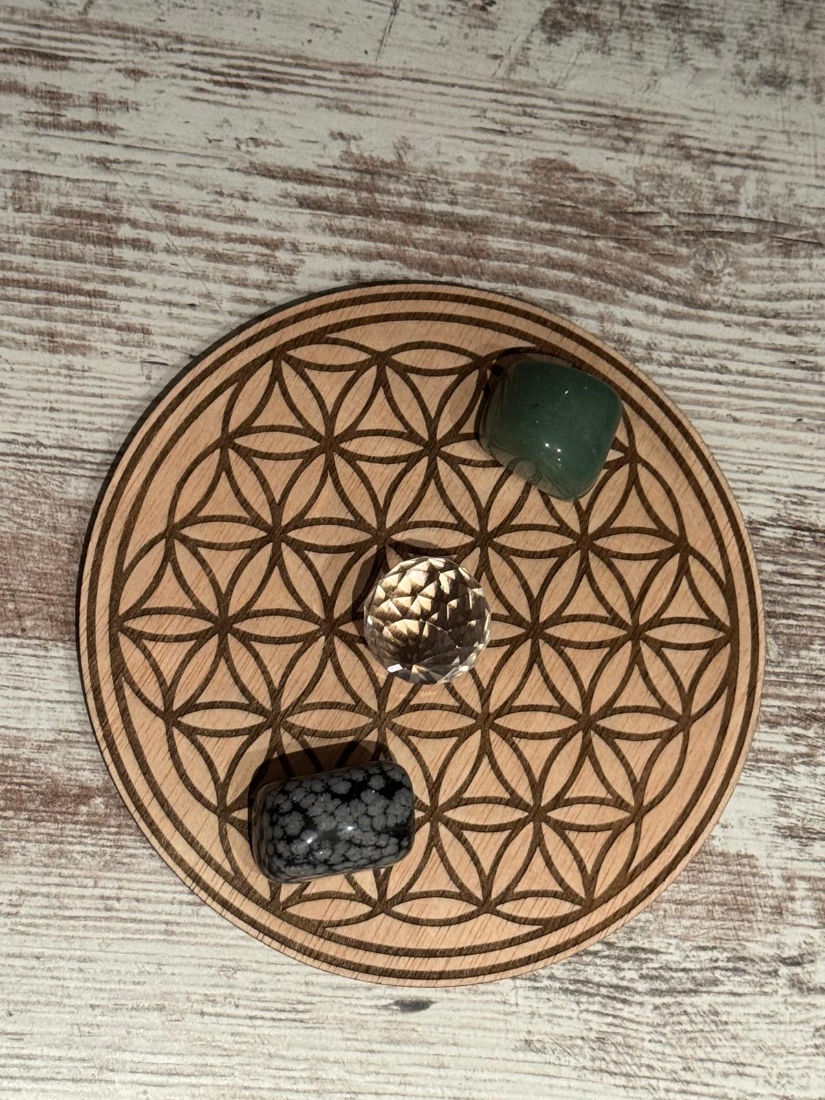 Base Flor de la Vida – Geometría Sagrada en Madera