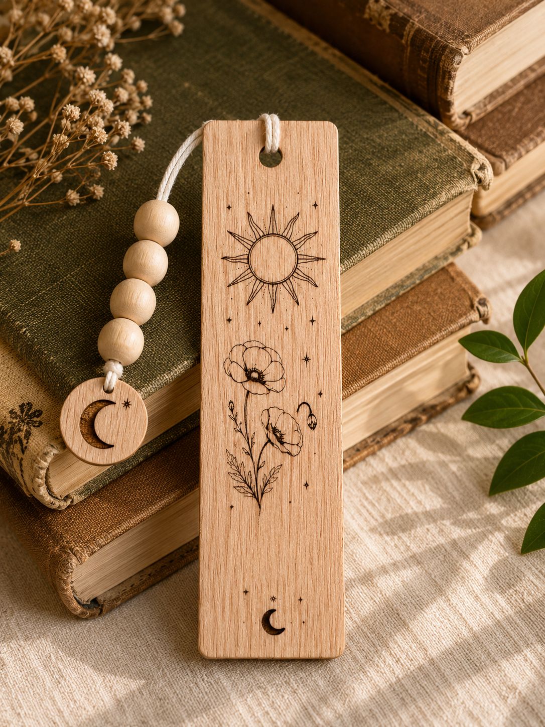 Marcapáginas Místico de Madera