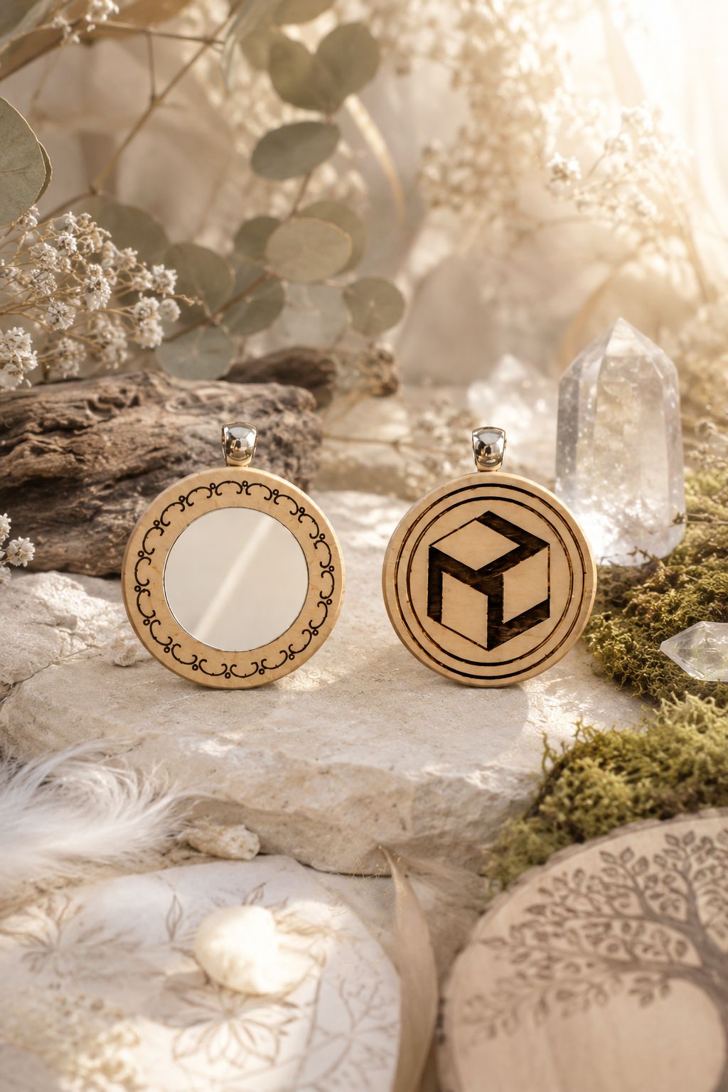 Medallón Antakarana con Espejo – Protección, Equilibrio y Luz