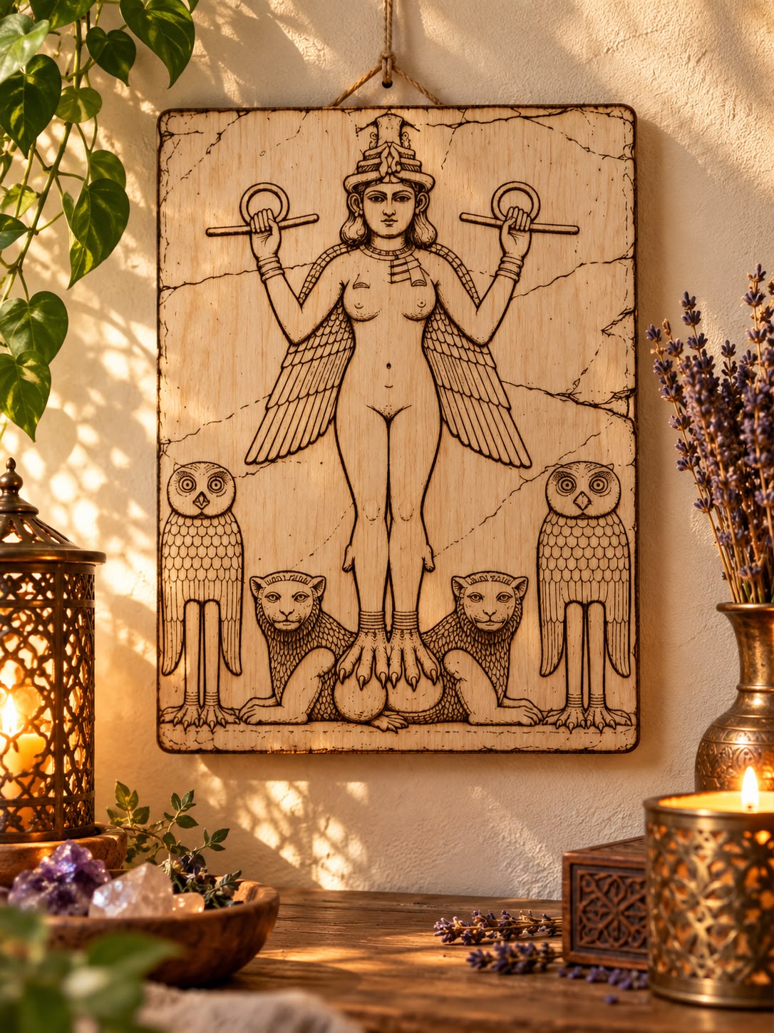 “La Reina de la Noche · Relieve Mesopotámico”
