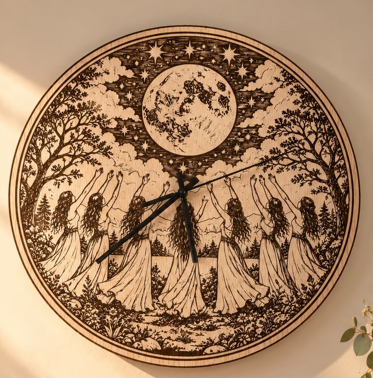 Reloj místico: La danza eterna de la Luna